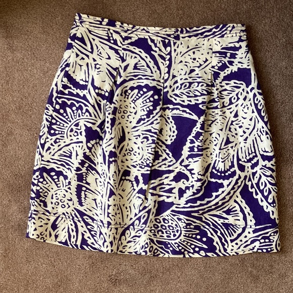 Loft purple and cream skirt - Picture 1 of 4